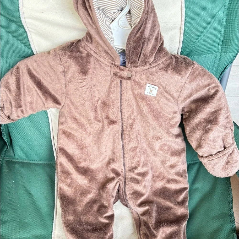 Carter's Brown Moose Footed One Piece